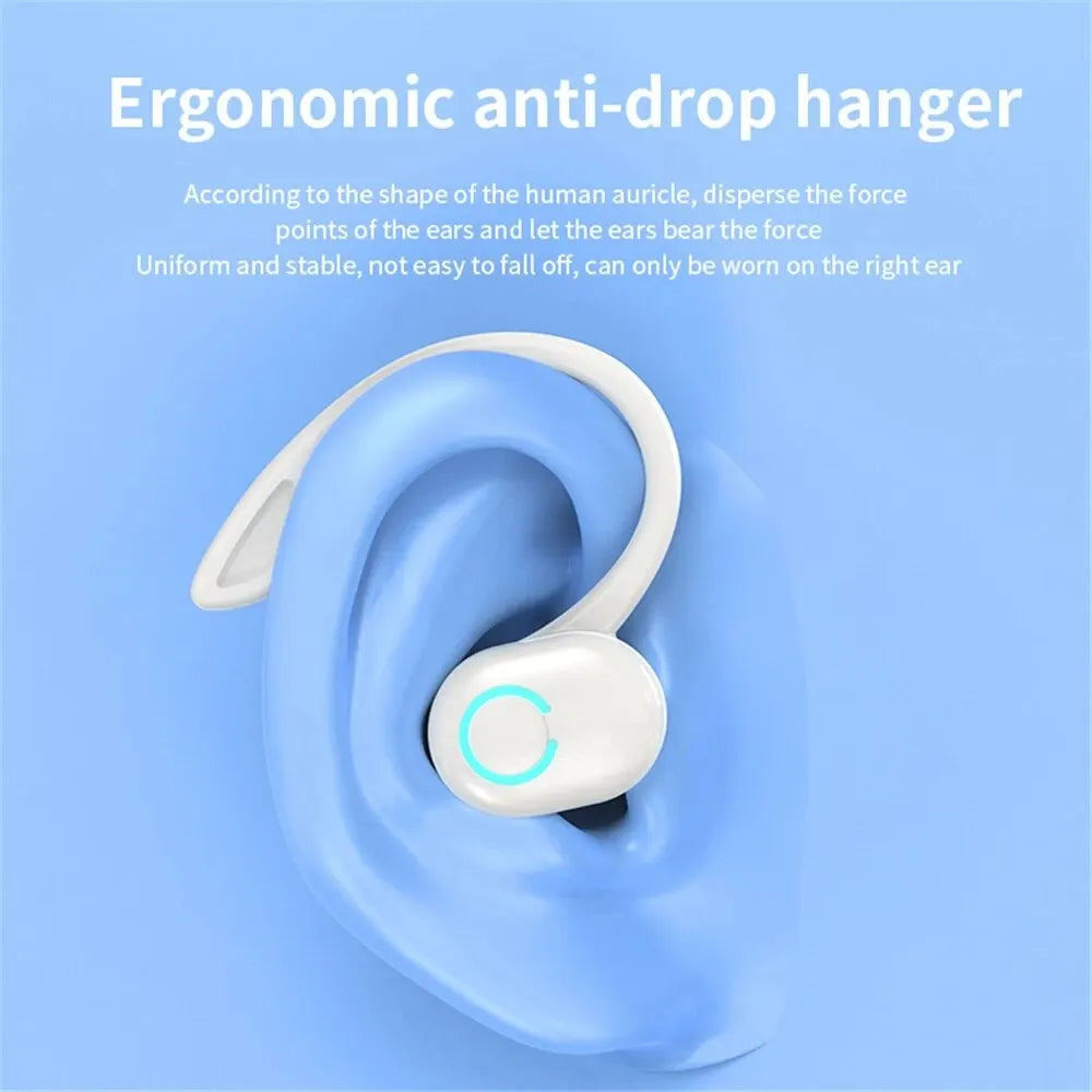Bluetooth 5.2 Wireless Headset Single Ear-Hook Earplugs Ultra Long Battery Life Business Earphone Mobile Phone Headphone Earbuds