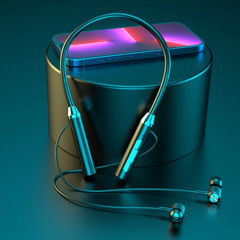 Wireless Neckband LED Earphones