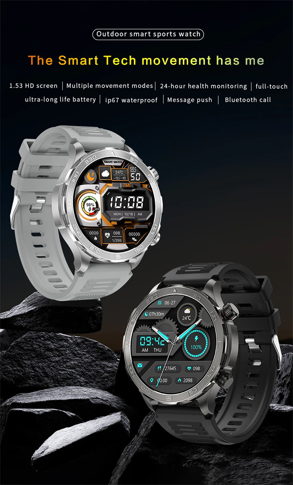 GPS Smart Watch AMOLED Screen