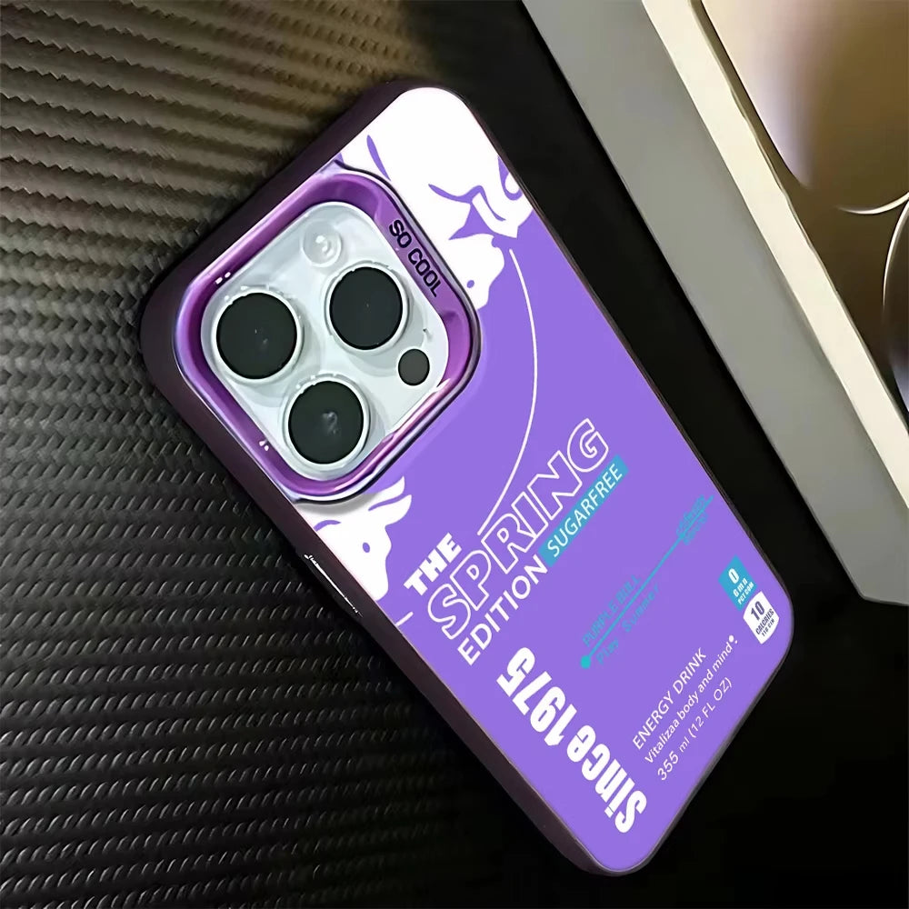 Luxury Phone Case For iPhone 16e 16 Pro Max 15 14 Plus 13 12 Mini 11 Pro Shockproof Silicone Fashion R-Reds B-Bulles Back Cover