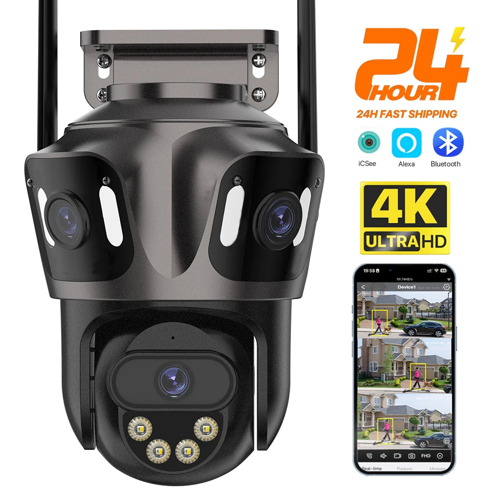 WiFi IP Camera Triple Screen