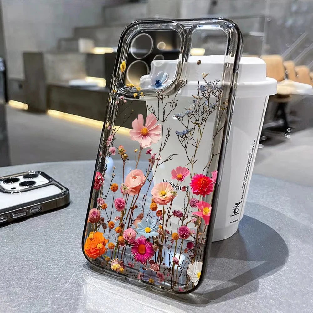 Flower Transparent Silicone Case