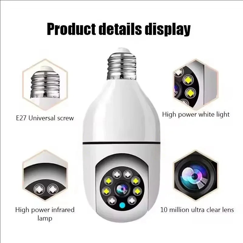 E27 WiFi Bulb Socket Security Camera