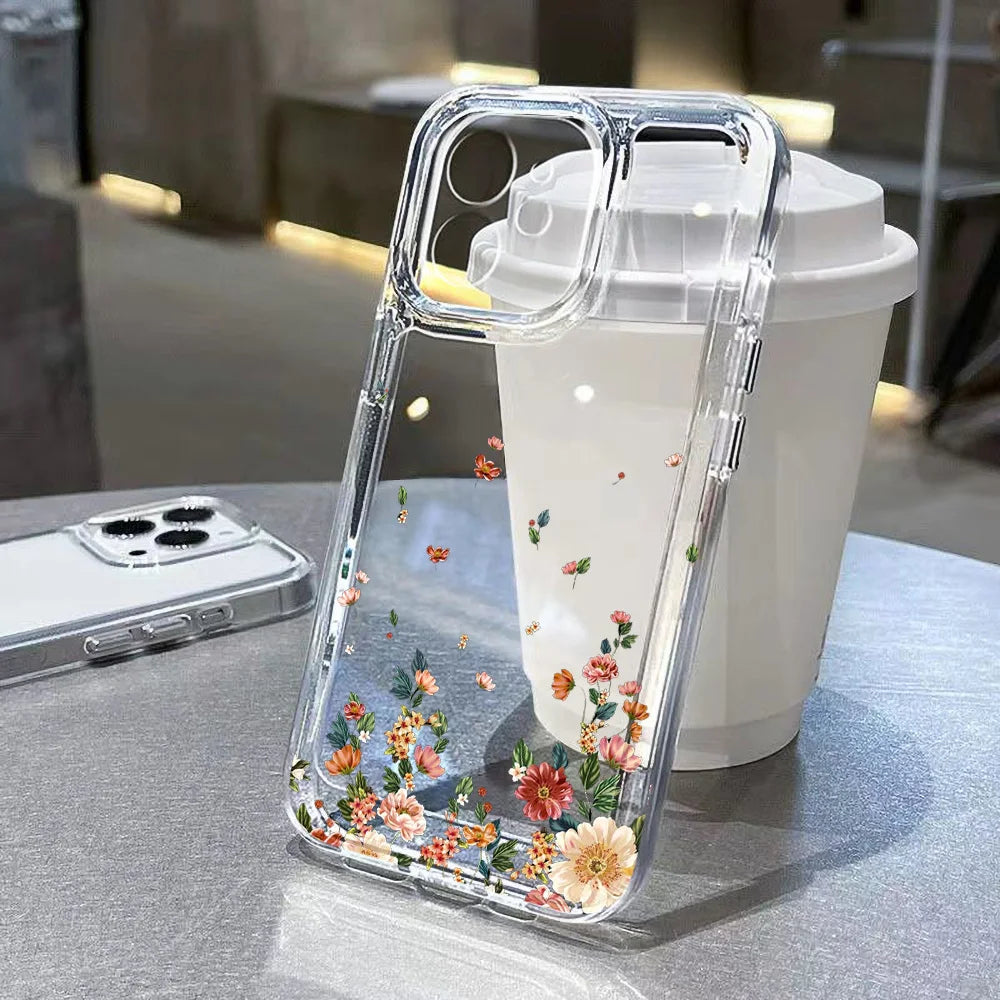 Flower Transparent Silicone Case