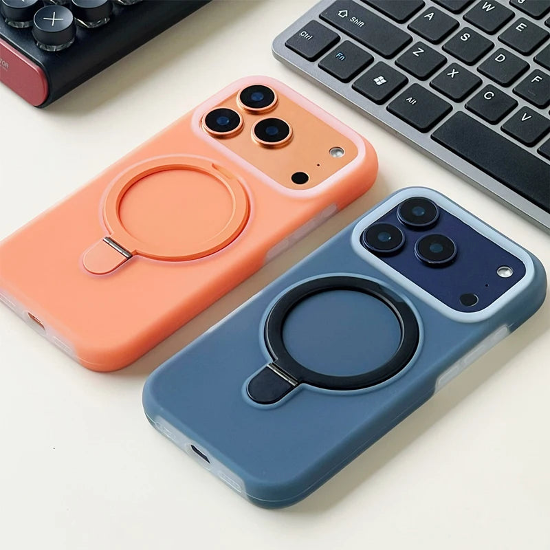 Magnetic Silicone Bracket Phone Case