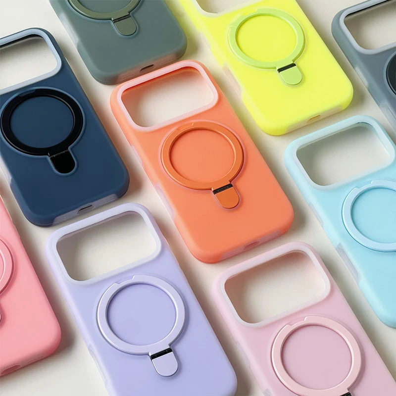 Magnetic Silicone Bracket Phone Case