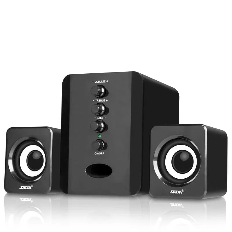 New Universal Full Range 3D PC Speaker Box Bar Stereo Bass Cannon DJ Music Computer Speakers USB for Laptop Telephone TV