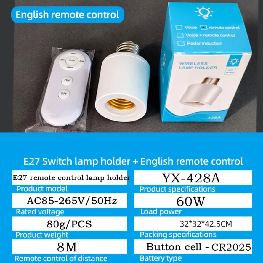 E27 60W Wireless Timer Switch