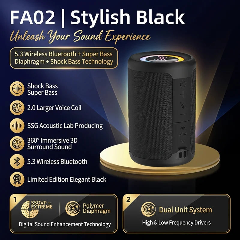 Powerful LED Bluetooth Speaker