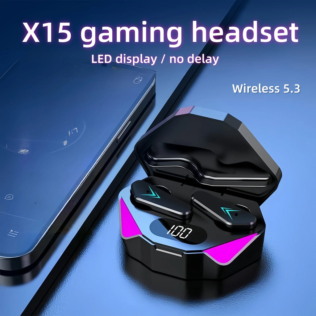 X15 LED Display Gaming Earbuds