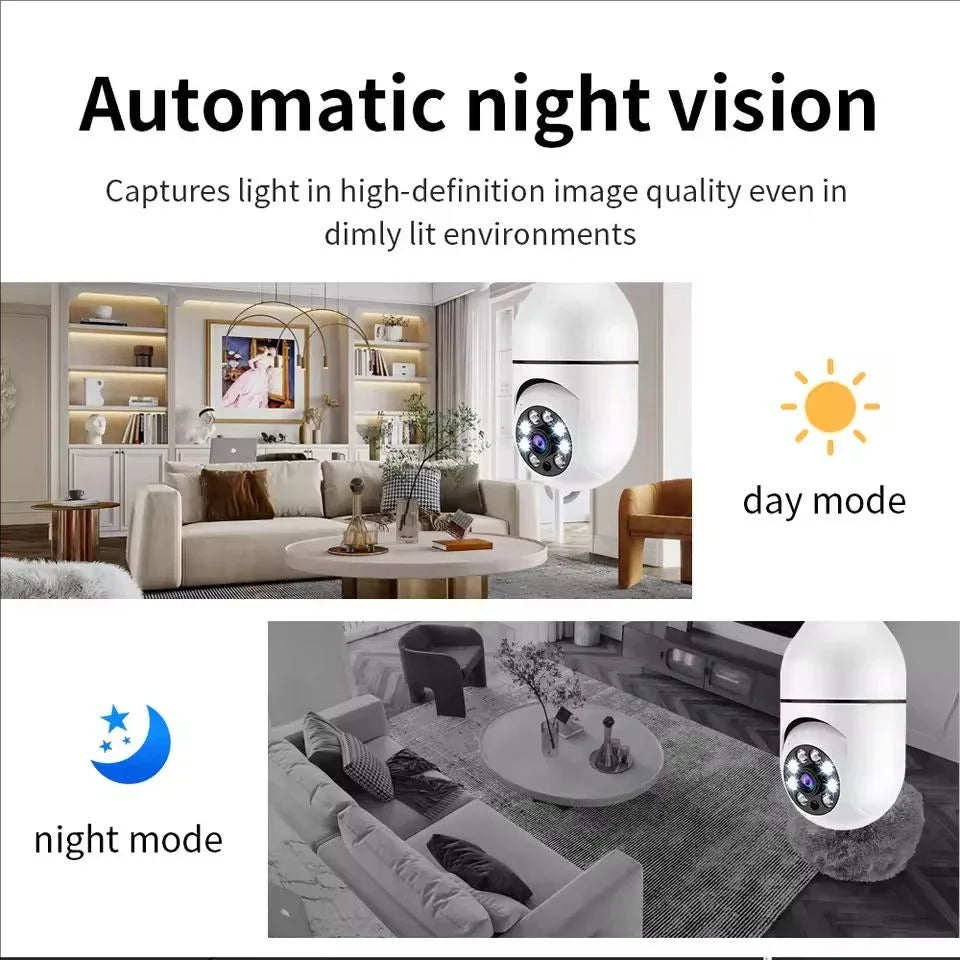 E27 WiFi Bulb Socket Security Camera