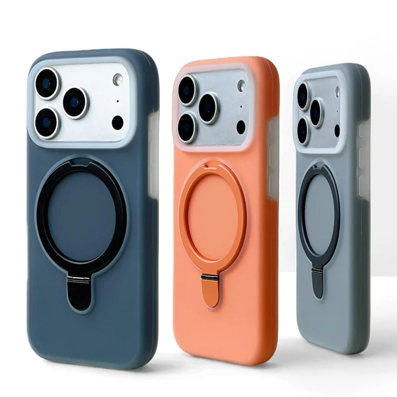 Magnetic Silicone Bracket Phone Case