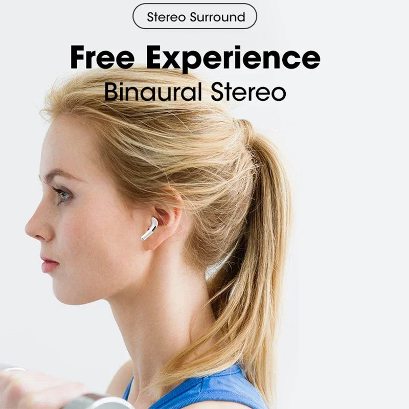 2025 TWS Air  Fone Bluetooth Earphones Wireless Headphones with Mic Touch Control Wireless Bluetooth Headset Pro 4 Earbuds