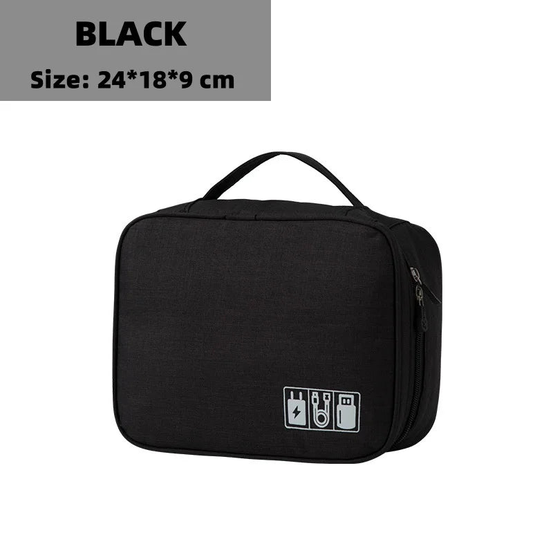 Cable Storage Bag Waterproof Digital Electronic Organizer Portable USB Data Line Charger Plug Storage Bag Travel Cable Organizer