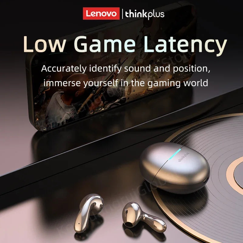 2025 Original Lenovo LP48 TWS Earphone Wireless Bluetooth 5.4 Headset Half In Ear Noise Reduction Free EarBuds For Huawei iPhone