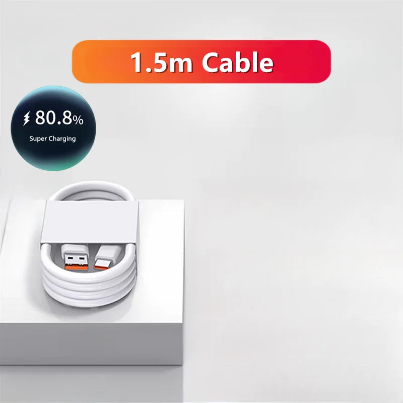6A 66W Super Fast Charger Type C Cable for Huawei Mate 40 50 60 P50 P60 Nova 8 9 10 Honor 50 70 90 100 200 Lite X7 X8 X9 Magic 5