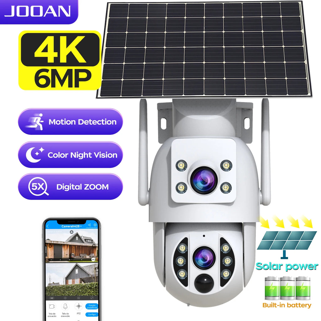 Solar Security Camera Dual Lens