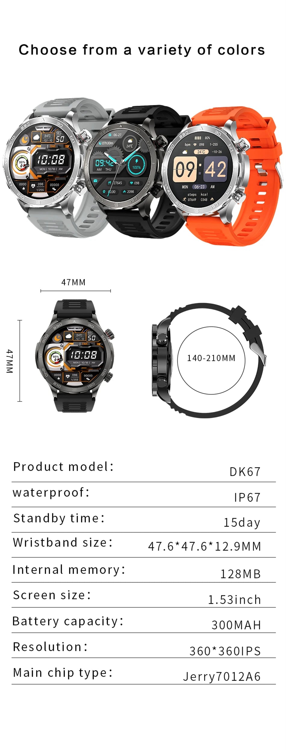 GPS Smart Watch AMOLED Screen