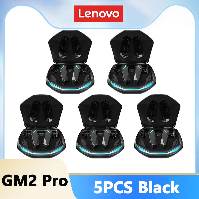 Choice Lenovo GM2 Pro Earphone Bluetooth 5.3 Headphones with Mic 9D Stereo Pro 6 Earbuds Dual Modes Music Game Wireless Headset