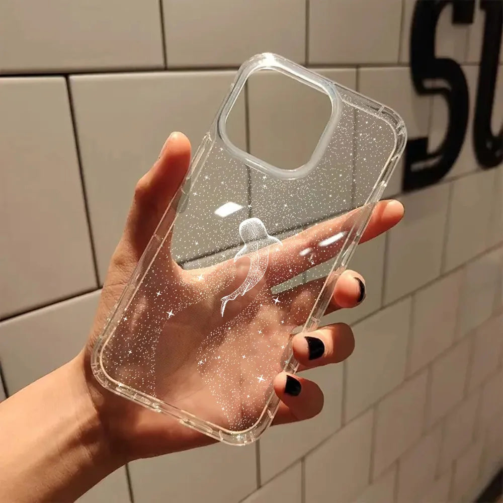 Phone Case For iPhone 16 15 14 13 12 11 Pro 16E 15Pro 16Pro Max X XS Max XR SE2 7 8 Plus Seaside Cowboys Ocean Transparent Cover