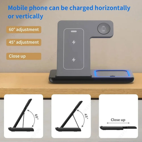 30W 3-in-1 Wireless Charging Station