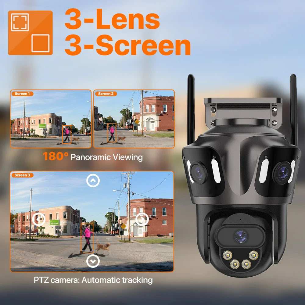 WiFi IP Camera Triple Screen