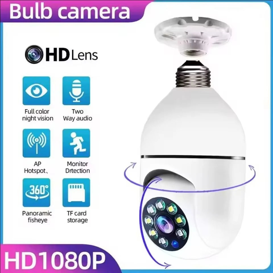 E27 WiFi Bulb Socket Security Camera