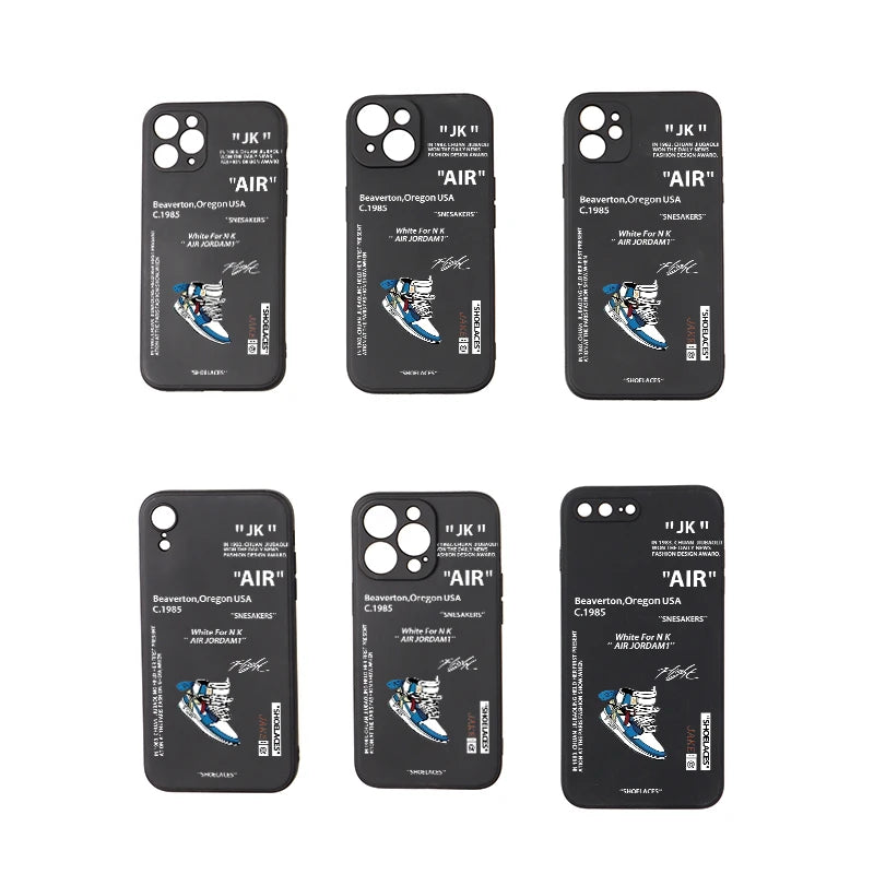 Case for iPhone 15 14 13 12 11 XSM X XR 6 7 8 Plus Waterproof Soft Case Black White Air Case Full Protect Case iPhone 12