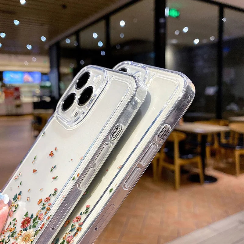 Flower Transparent Silicone Case
