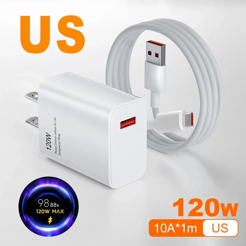 Original Charger Turbo Fast Charge 120W EU/US Hypercharge Adapter For Xiaomi Redmi Note 11 12 13 Pro Plus 5G Mi 14 13 13T Cable