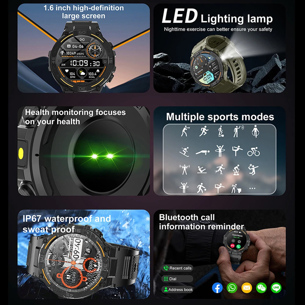 Military Smartwatch 360 HD