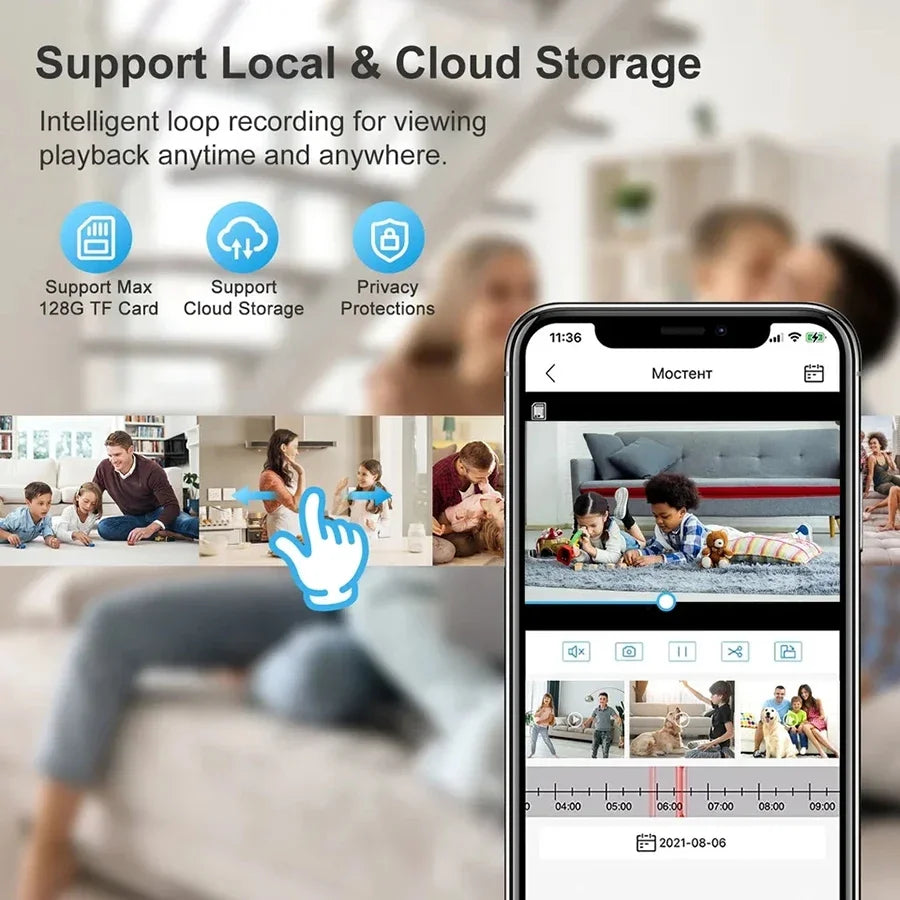 Bulb E27 Surveillance Camera Full Color Night Vision Automatic Human Tracking Zoom Indoor Security Monitor Wifi Miini IP Camera