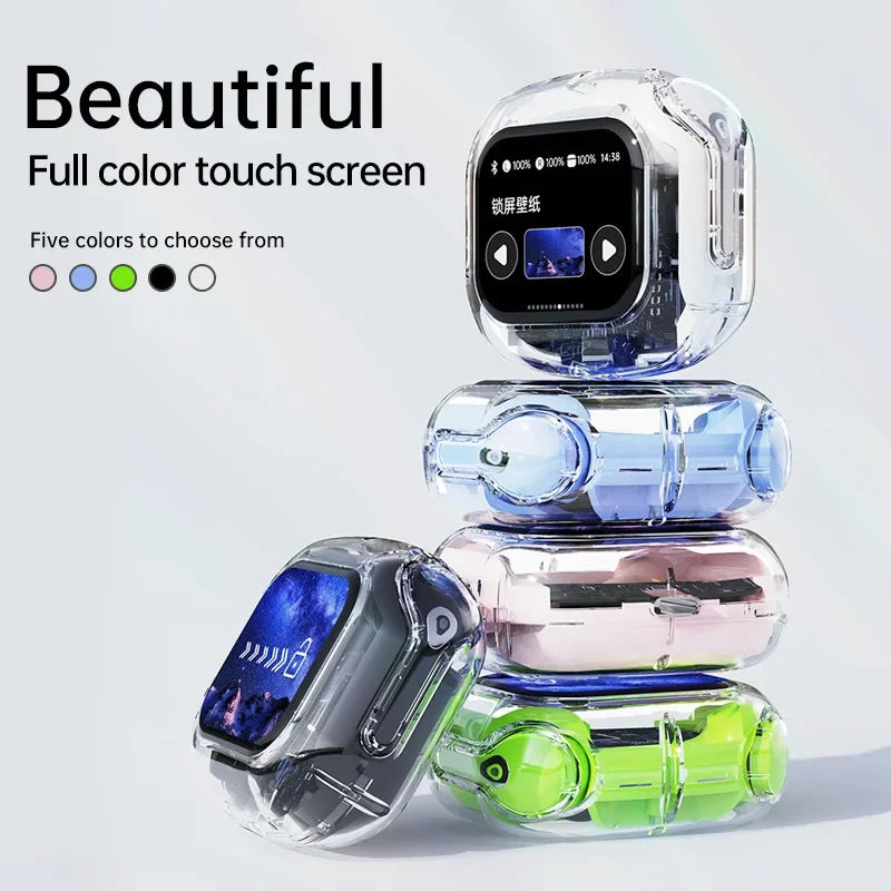 Wireless Bluetooth-compatible Earphones Air31 intelligent Touch Color LCD Screen TWS Earbuds HIFI Noise Reduction Stereo Headset