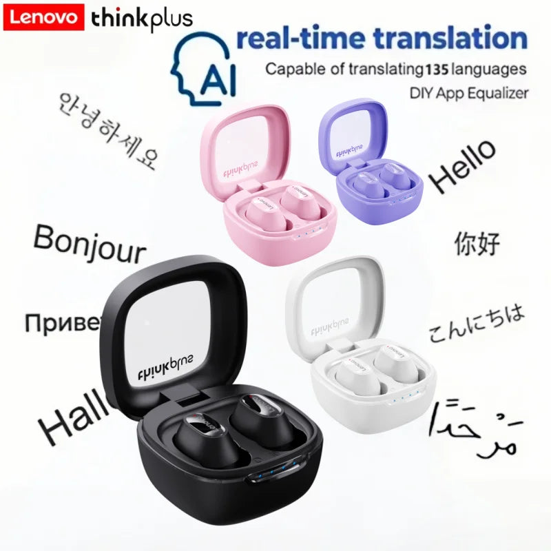Lenovo XT62 Wireless Earphone Bluetooth Waterproof Touch Control Low Latency HiFi Sport Earbuds APP AI Translator Headset