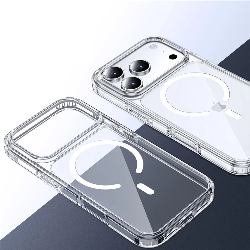 New Clear For MagSafe Case for iPhone 17 17 Air 17Pro 17 Pro Max Shockproof Wireless Charging Cover With Magnetic Feature