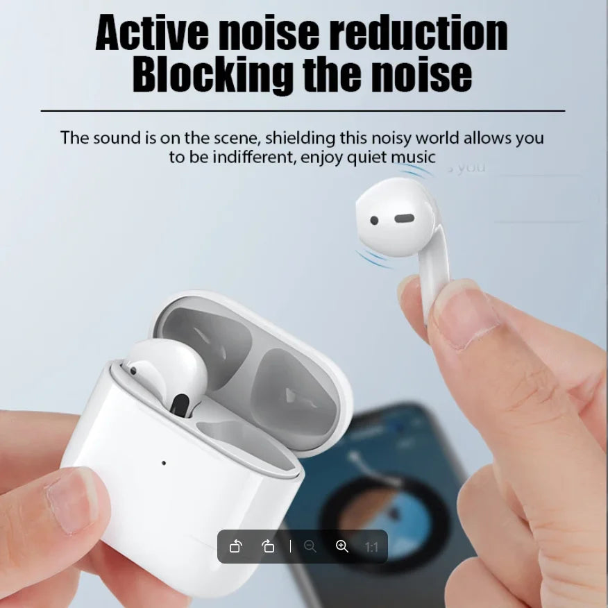 2025 TWS Air  Fone Bluetooth Earphones Wireless Headphones with Mic Touch Control Wireless Bluetooth Headset Pro 4 Earbuds