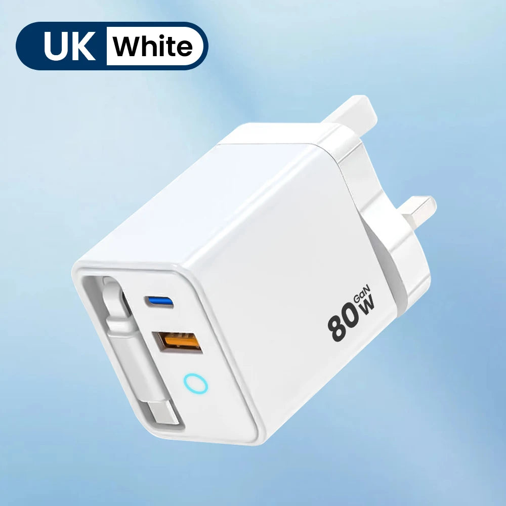 80W USB-C Retractable Charger