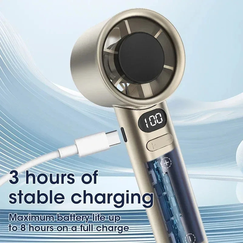 Mini Handheld Fan 4 Speeds Adjustment