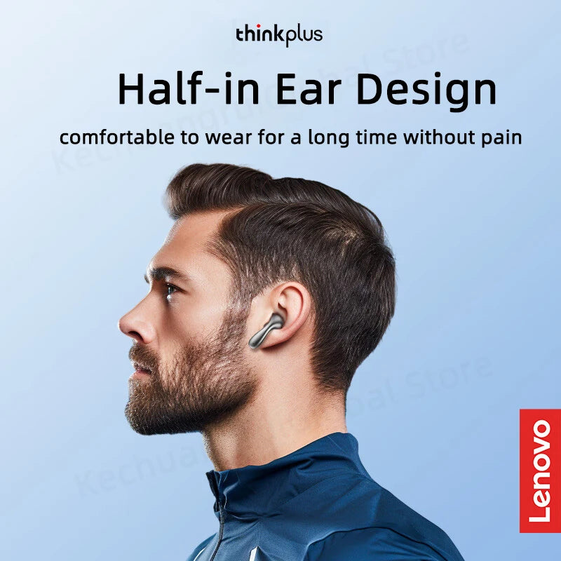 2025 Original Lenovo LP48 TWS Earphone Wireless Bluetooth 5.4 Headset Half In Ear Noise Reduction Free EarBuds For Huawei iPhone